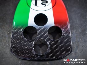 Alfa Romeo 4C Central MTA Control Cover - Carbon Fiber - Italian Theme + Alfa Romeo Badge - V2 Alfa Romeo 4C Central MTA Control Cover - Carbon Fiber - Italian Theme + Alfa Romeo Badge - V2